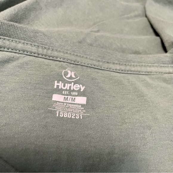 Hurley Green Short Sleeve Tee with Logo Men’s Medium - Picture 7 of 8
